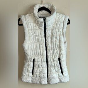 Women's White Quilted Vest